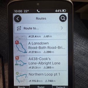 Wahoo ACE Synced Routes