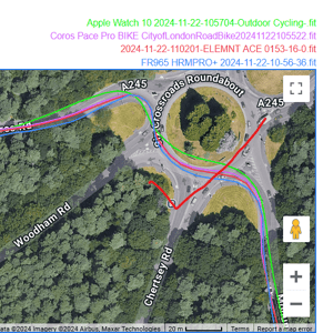 wahoo elemnt ace gps gnss accuracy test result - windsor 3d