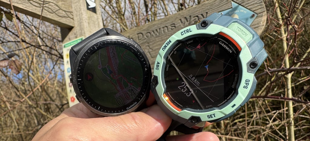 Garmin Instinct 3 Route Loaded on south downs Way