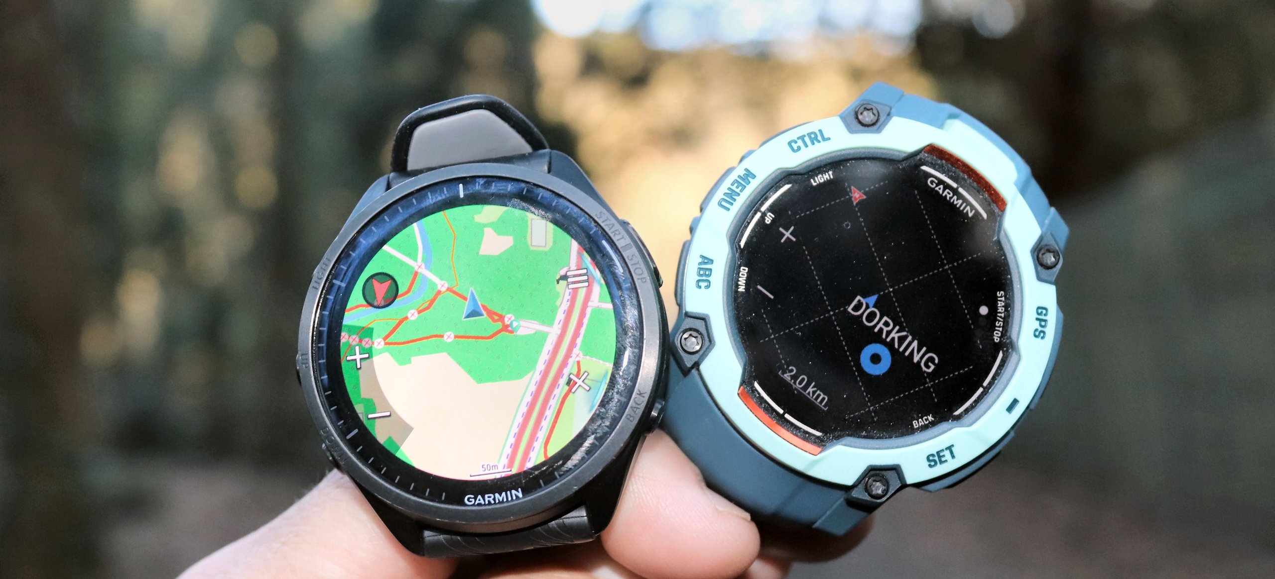 Garmin Instinct 3 shown alongside forerunner 965 both are highly likely to be heavily discounted later in 2025
