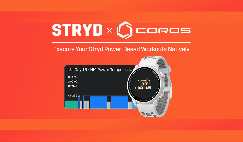 Stryd Power-Based Workouts Now On Coros
