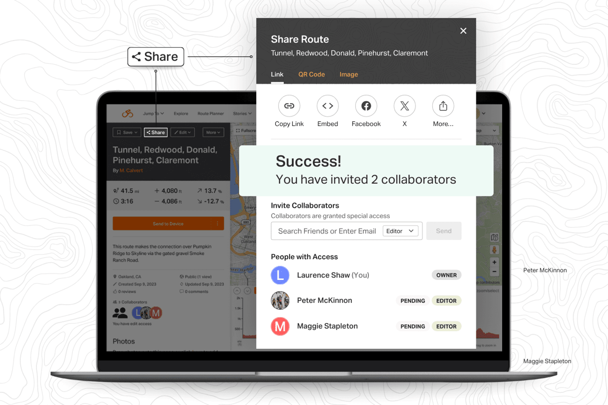 Invite Route Collaborators