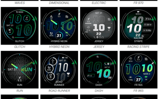 Garmin Forerunner 970 Stock Watch Faces