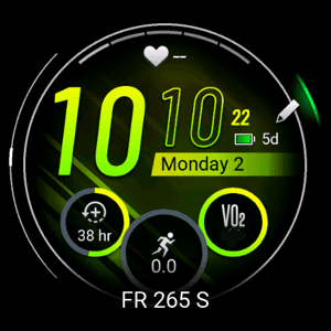 Garmin forerunner watch face FR 265 S