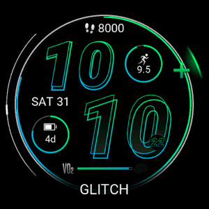 Garmin forerunner watch face GLITCH