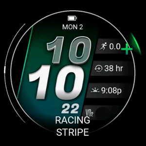 Garmin forerunner watch face RACING STRIPE