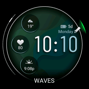 Garmin forerunner watch face WAVES
