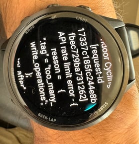 Forerunner 970 error