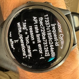 Forerunner 970 error