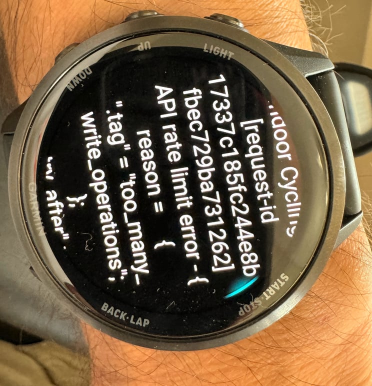 Forerunner 970 error