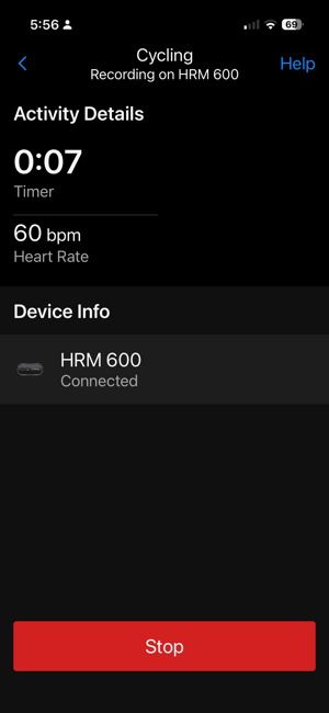 how to record a workout using the HRM 600 on Garmin Connect