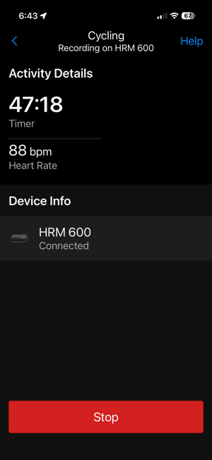 how to record a workout using the HRM 600 on Garmin Connect