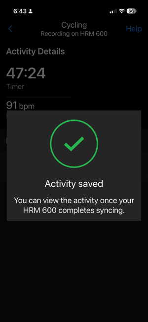 how to record a workout using the HRM 600 on Garmin Connect