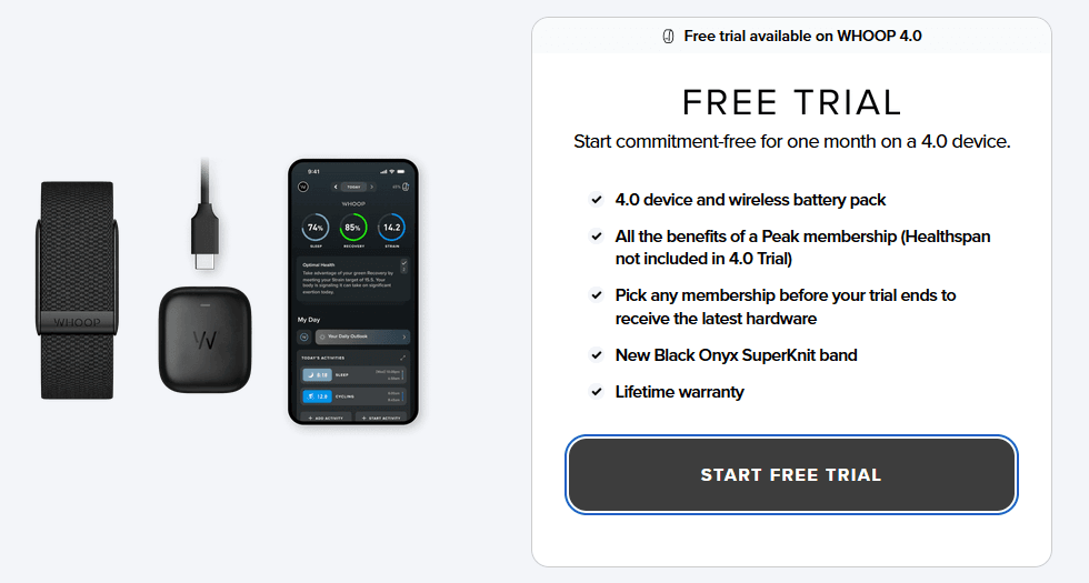 whoop free trial and discount