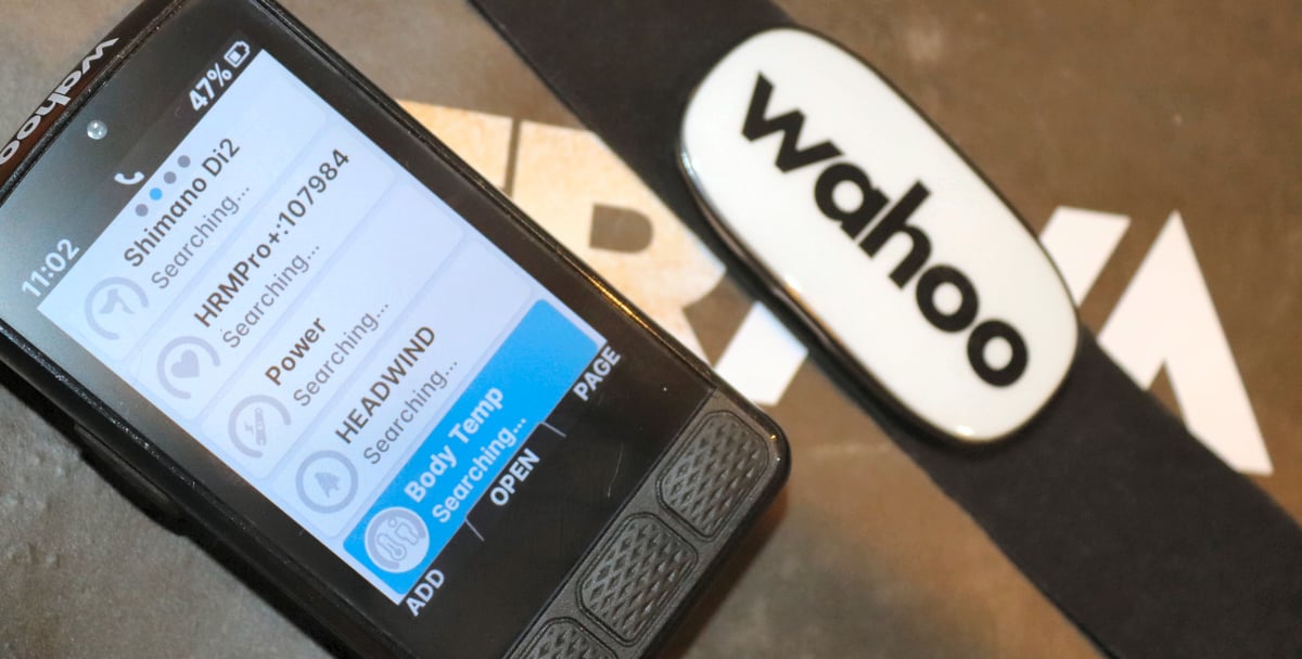 Wahoo Elemnt bike computer and HR strap accessory, central to the new Coros Wahoo partnership announced April 2026