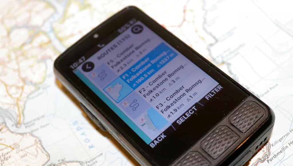 wahoo roam 3 synced route library