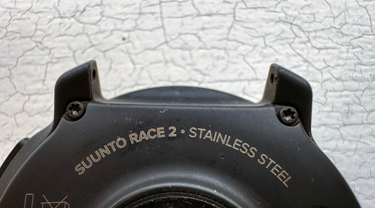 Suunto Race 2 hero image showing strap lugs and rear of watch