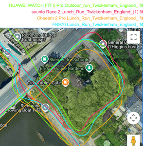 suunto race 2 10 mile test detal section performs well but not top class when near trees adn walls