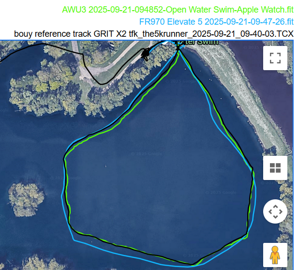 Apple Watch Ultra 3 GPS GNSS accuracy versus a benchmark and Garmin Forerunner 970