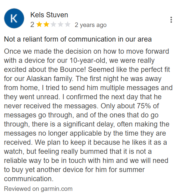 Garmin Bounce 2 real user review kels stuven