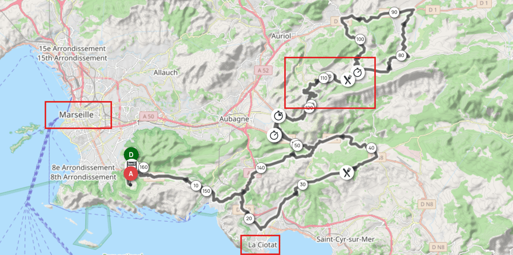 Cyclosportive Les Bosses de Provence 2025 Route Map