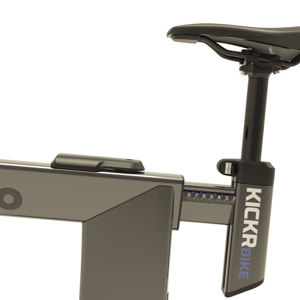 Wahoo KICKR BIKE 3 saddle extension and fitting view