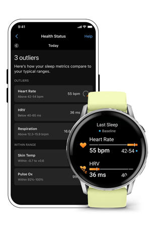 garmin health status on venu 4