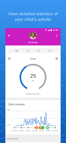 garmin jr app childs activity stats