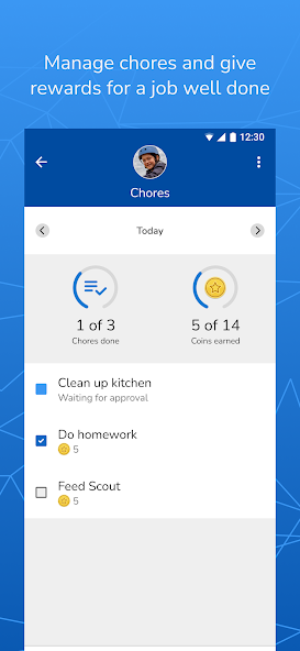 garmin jr app chore manager