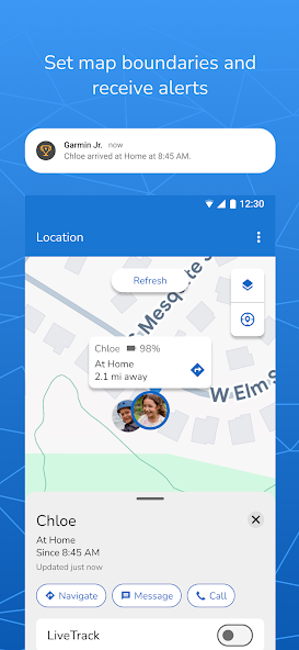 garmin jr app set map boundaries and alerts