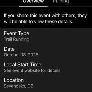 Garmin Race Planner - evets details and overview