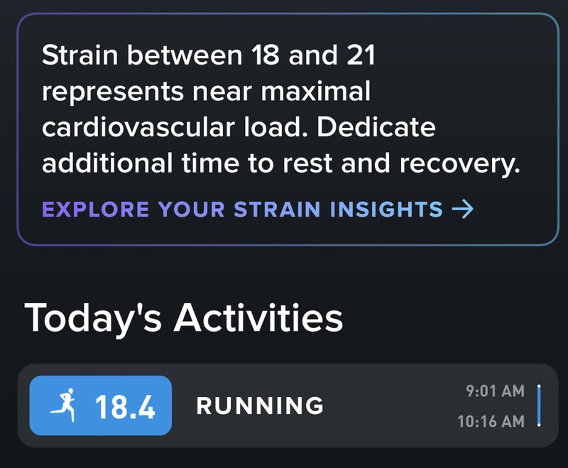 Whoop Coach strain insights