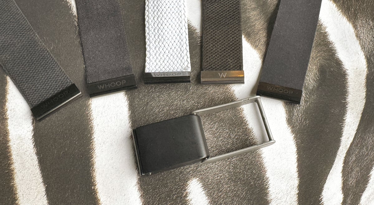 5 generations of Whoop straps - alll similar but incompatible