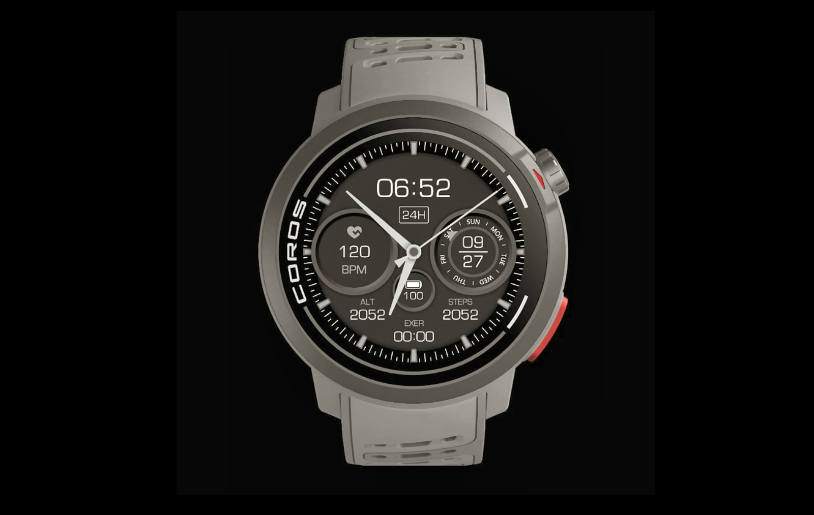 Coros DARKNESS Watch Face professional clean design for business meetings