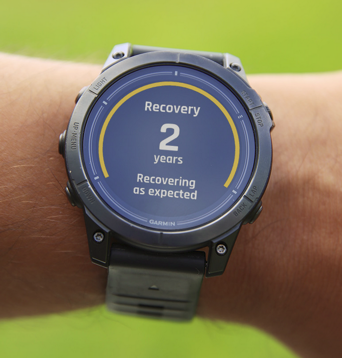 garmin recovery metric on a fenix watch
