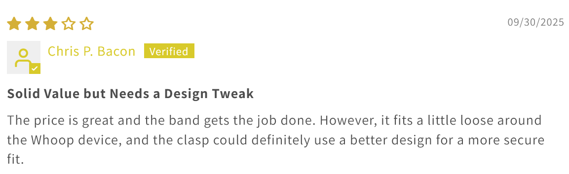 whoop 5 replacment strap comment