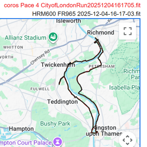 10-mile gps route overview