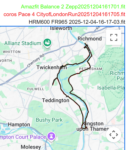 10-mile gps route overview