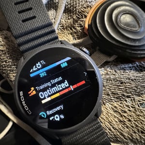 Coros Pace 4 watch showing optimal training status