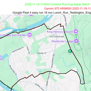 Ham easy gps test overview route with trees