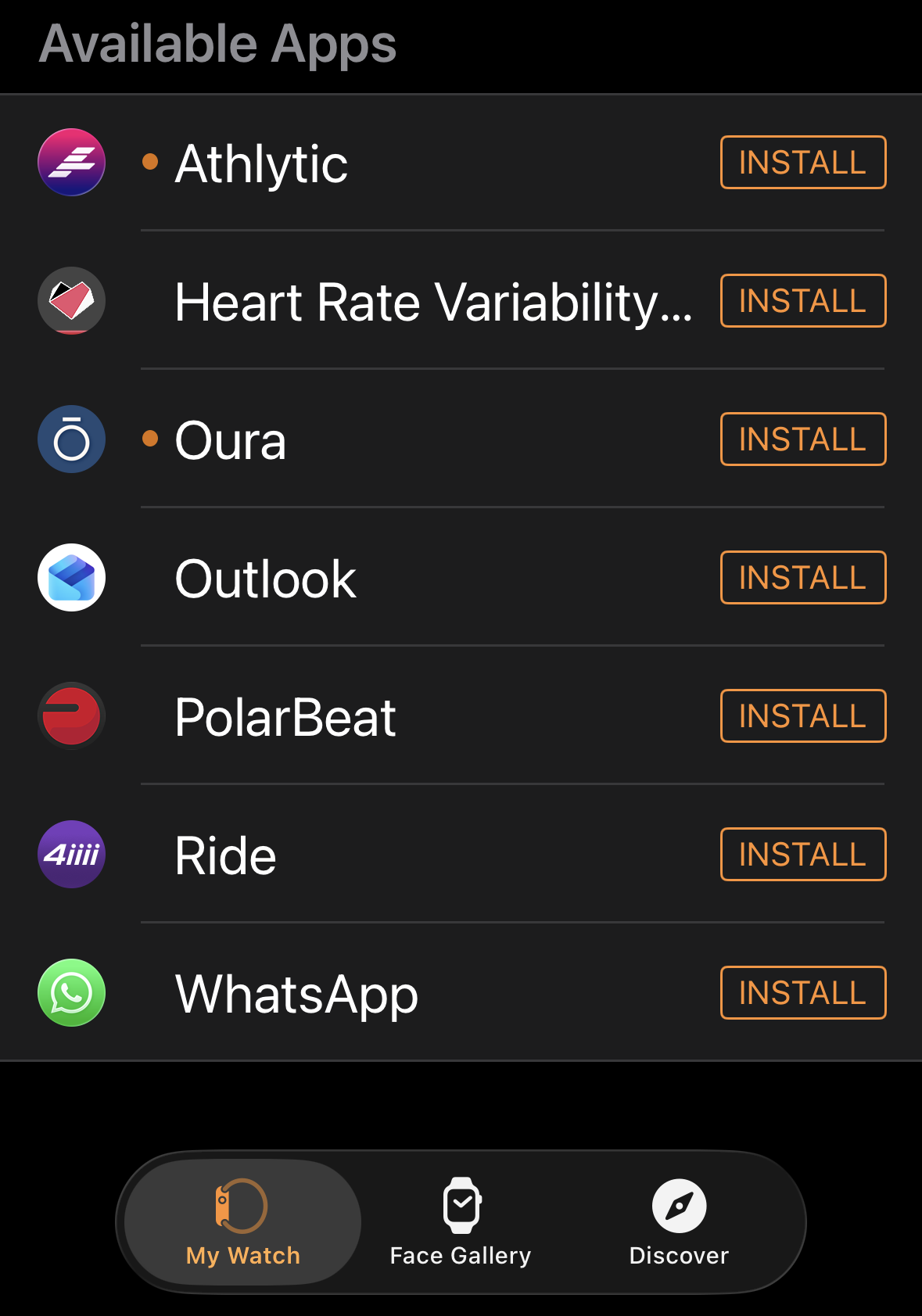 Install the Whatsapp watch app