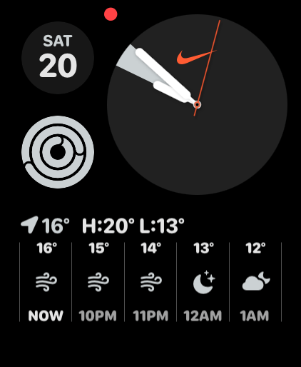 Apple Watch Watchface Nike Compact