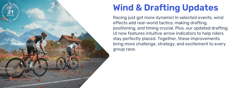 Wind and drafting updates