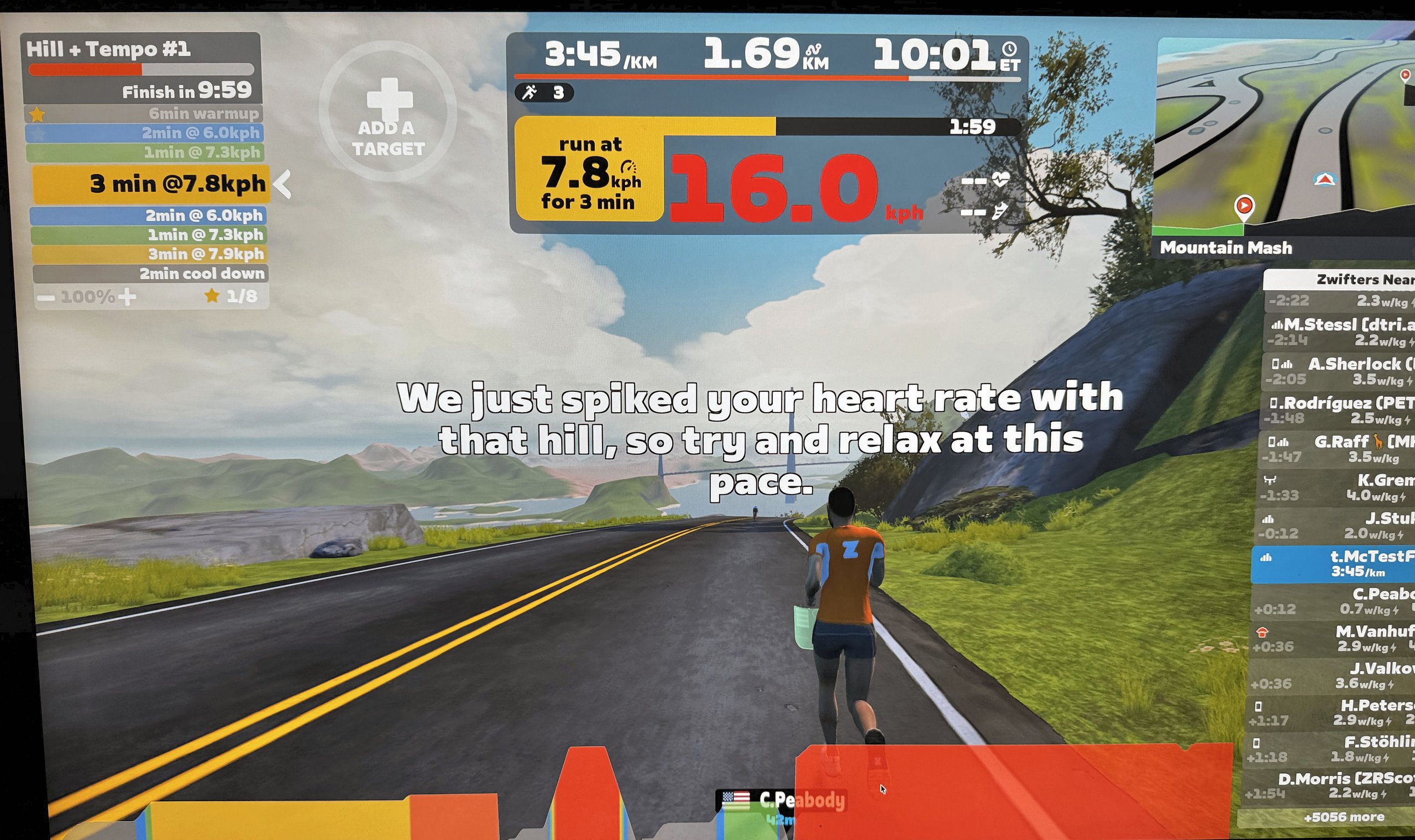 THERUN T15 folding treadmill connected to Zwift running app