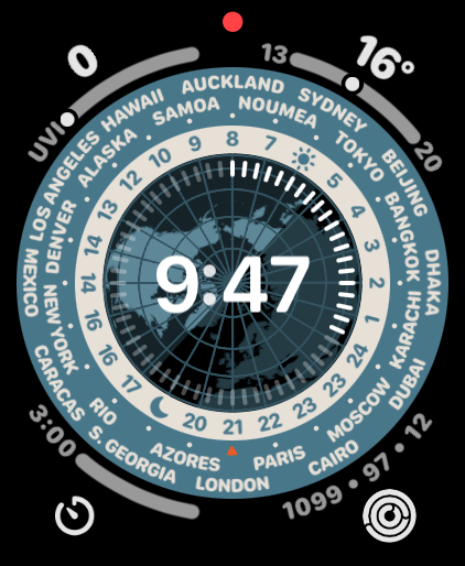 Apple Watch Watchface World time