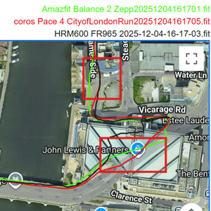 coros pace 4 gps accuracy when running under a 70m tunnel (impossible GPS reception) close to large buildings
