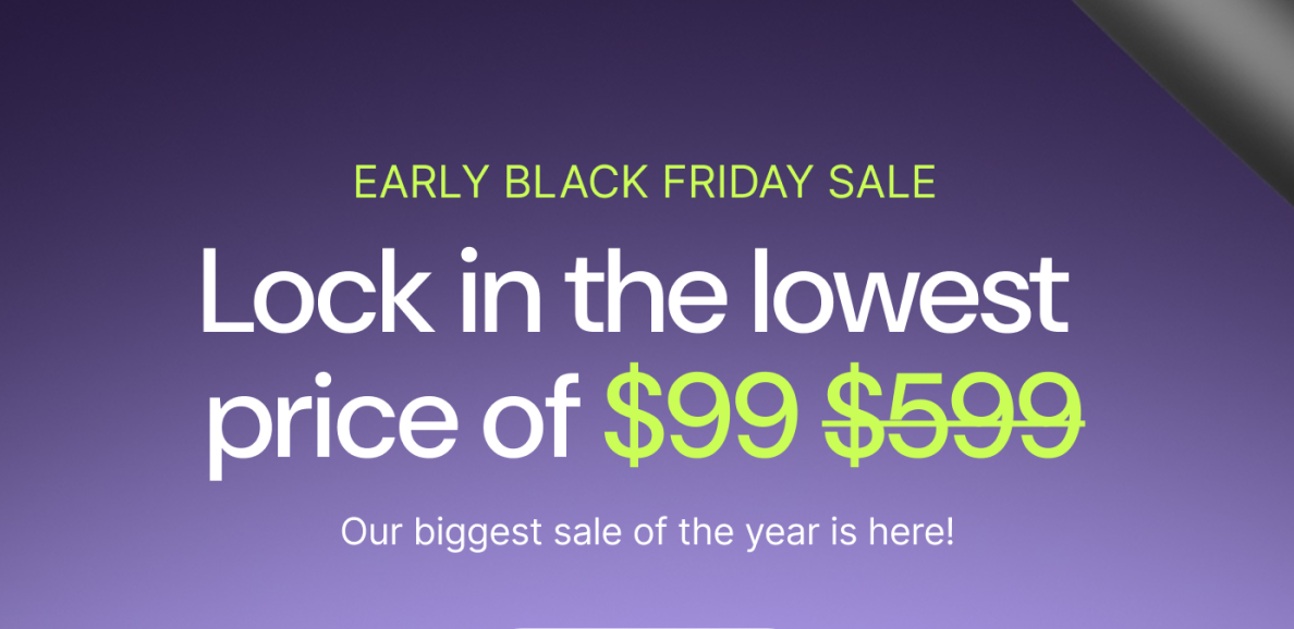 Lumen early Black Friday deal for $99, showing the device and a significant discount percentage.