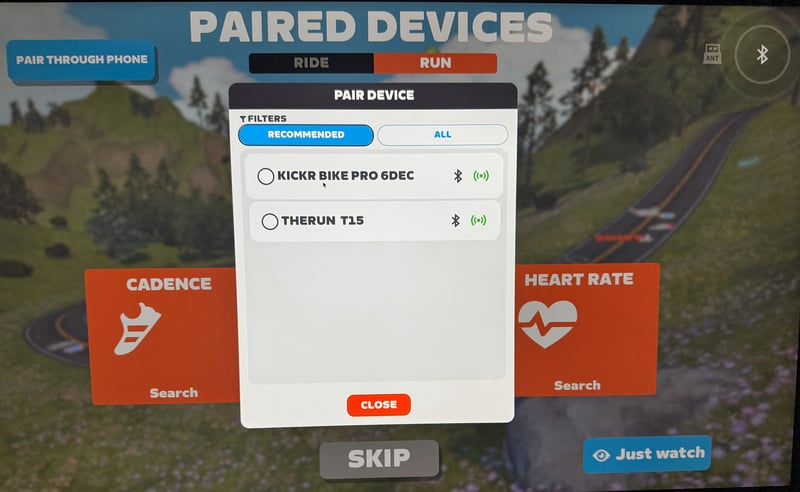 pair to an available sensor