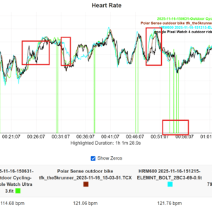 endurance ride optical hr test