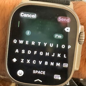 whatsapp uses the standard watch keyboard